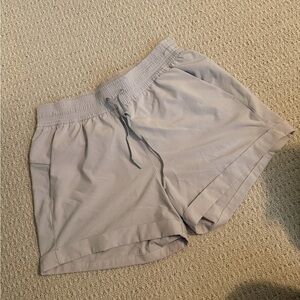 Lululemon Light Gray drawstring Shorts